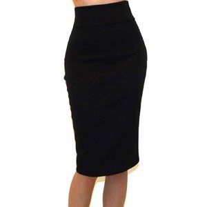 Laura Style Black Bodycon Casual Pencil Skirt